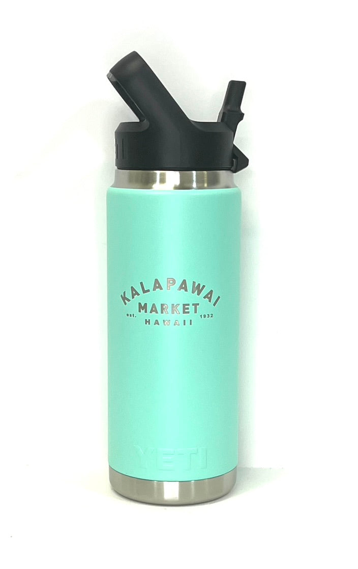 Seafoam 26oz Yeti with flip up straw