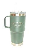 Camp Green 25oz Yeti with straw